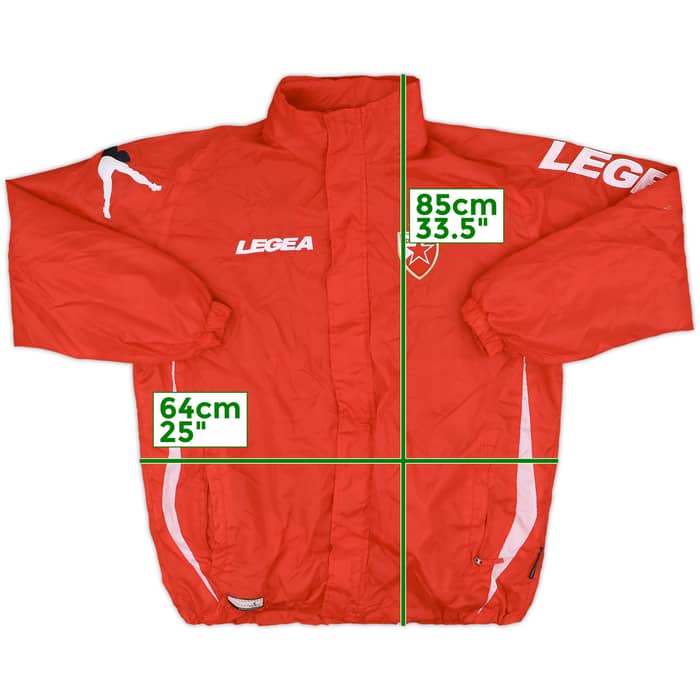 2012-13 Red Star Belgrade Legea Hooded Rain Jacket - 9/10 - (XL)