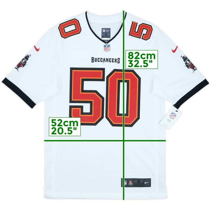 2020-24 Tampa Bay Buccaneers Vea #50 Nike Game Away Jersey (S)