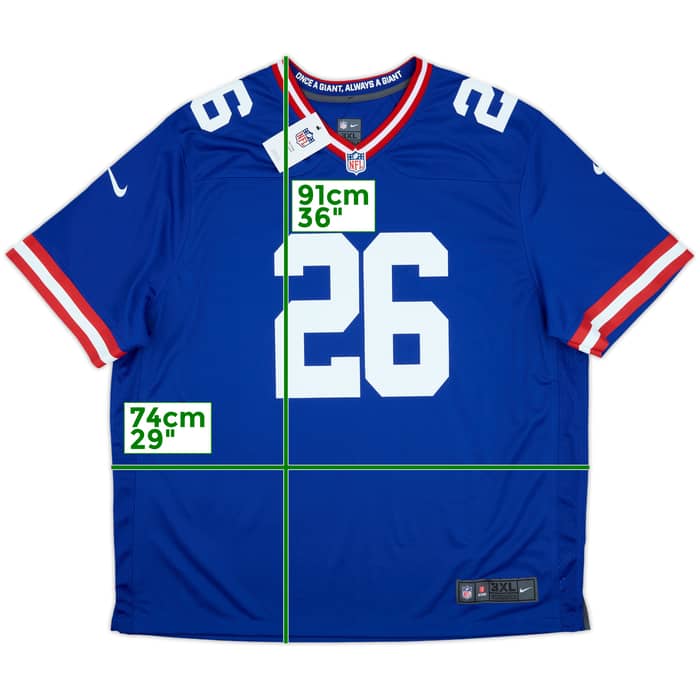 2022-23 New York Giants Barkley #26 Nike Game Throwback Jersey (3XL)