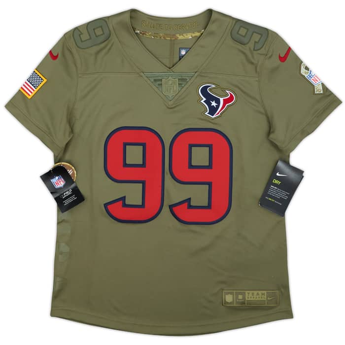 2017 Houston Texans Watt #99 Nike Salute to Service Jersey Womens (S)