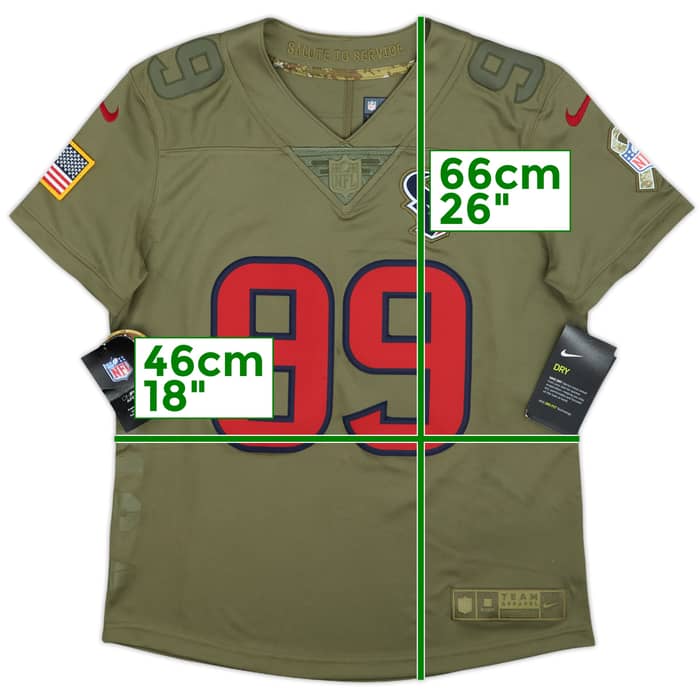 2017 Houston Texans Watt #99 Nike Salute to Service Jersey Womens (S)