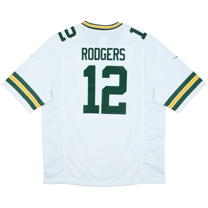2012-22 Green Bay Packers Rodgers #12 Nike Game Away Jersey (XL)