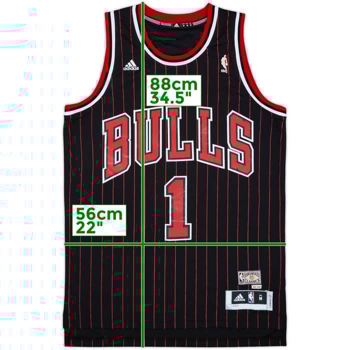 1995-96 Chicago Bulls Rose #1 adidas Hardwood Classics Swingman Alternate Jersey - 8/10 - (M)