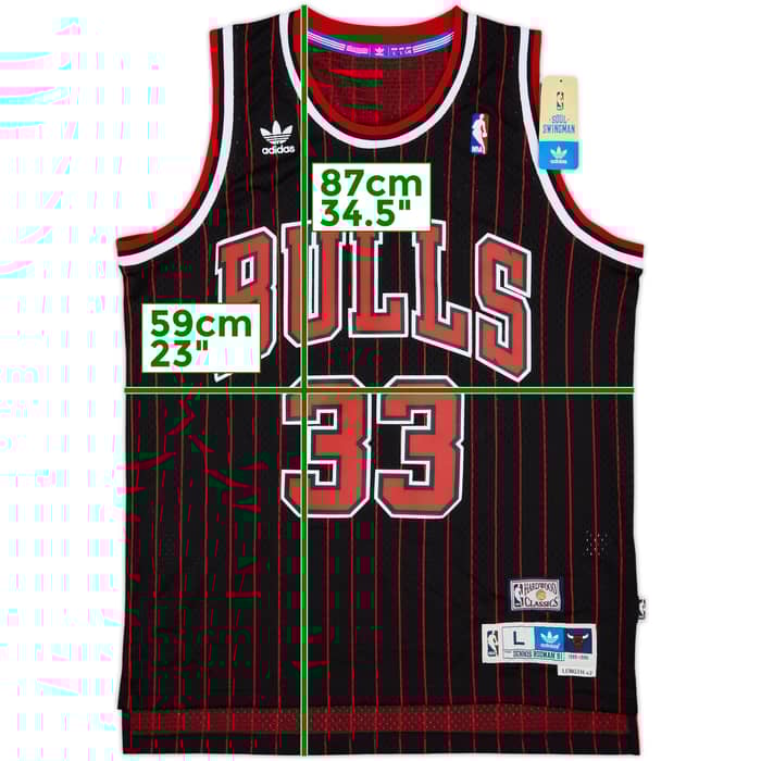 1995-96 Chicago Bulls Pippen #33 adidas Hardwood Classics Swingman Alternate Jersey (L)