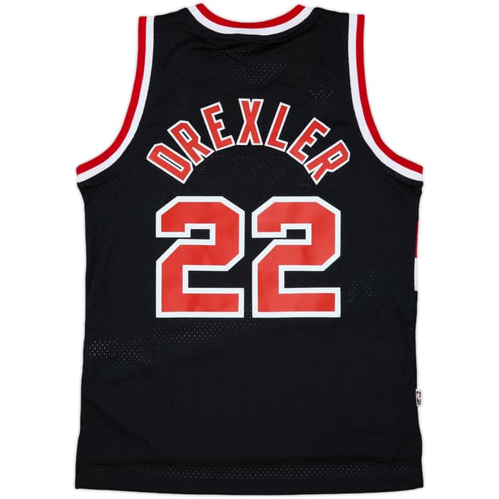 1987-88 Portland Trail Blazers Drexler #22 adidas Hardwood Classics Swingman Away Jersey (M)