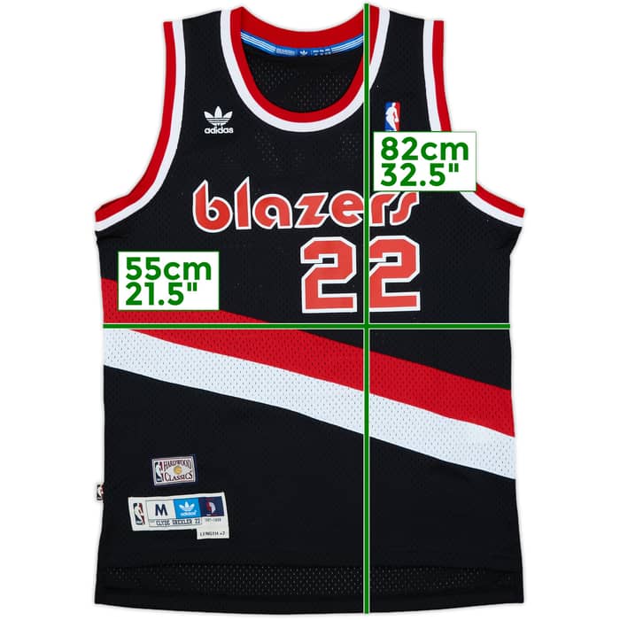 1987-88 Portland Trail Blazers Drexler #22 adidas Hardwood Classics Swingman Away Jersey (M)