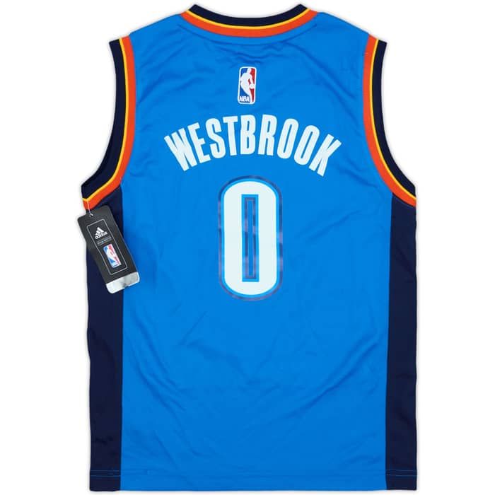 2014-17 Oklahoma City Thunder Westbrook #0 adidas Away Jersey (S.Boys)