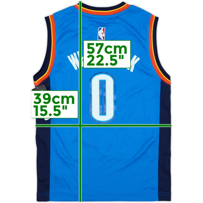 2014-17 Oklahoma City Thunder Westbrook #0 adidas Away Jersey (S.Boys)