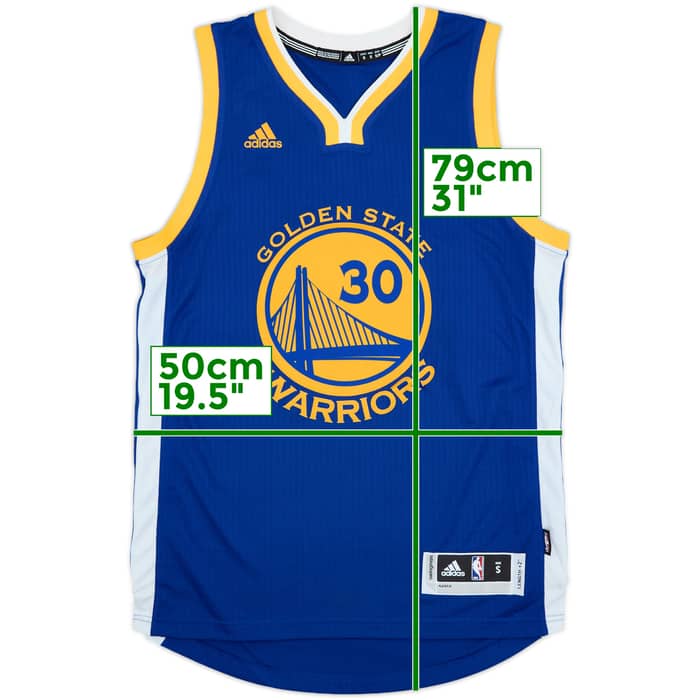 2014-17 Golden State Warriors Curry #30 adidas Swingman Away Jersey - 9/10 - (S)