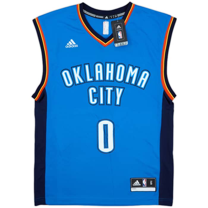 2014-17 Oklahoma City Thunder Westbrook #0 adidas Away Jersey (S)