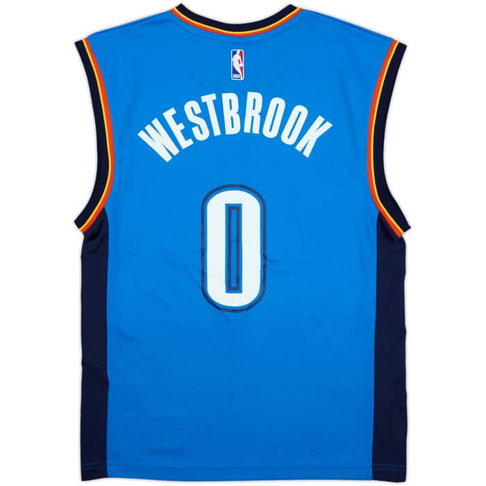 2014-17 Oklahoma City Thunder Westbrook #0 adidas Away Jersey (S)