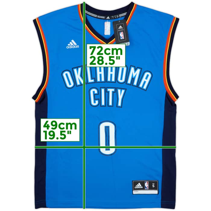 2014-17 Oklahoma City Thunder Westbrook #0 adidas Away Jersey (S)
