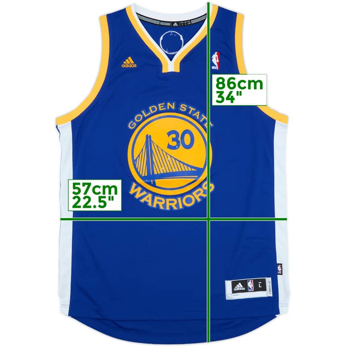 2010-14 Golden State Warriors Curry #30 adidas Swingman Away Jersey - 7/10 - (L)
