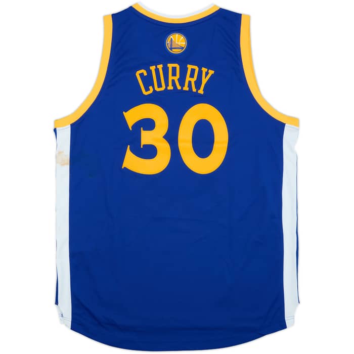 2010-14 Golden State Warriors Curry #30 adidas Swingman Away Jersey - 4/10 - (L)