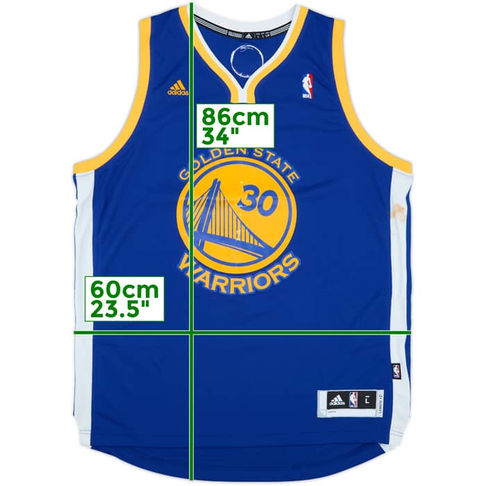 2010-14 Golden State Warriors Curry #30 adidas Swingman Away Jersey - 4/10 - (L)