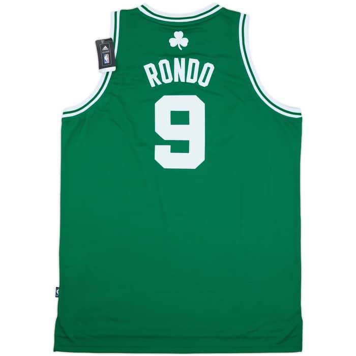 2010-14 Boston Celtics Rondo #9 adidas Swingman Away Jersey (XL)