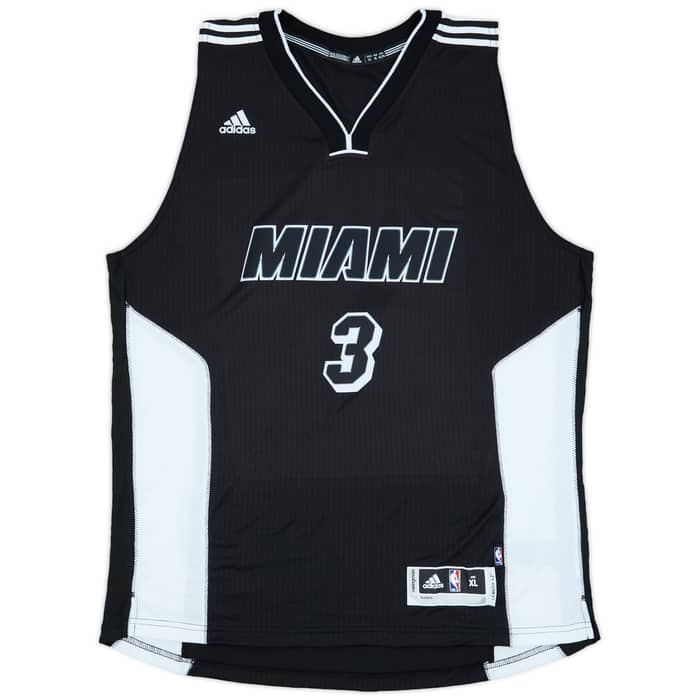 2014-15 Miami Heat Wade #3 adidas Swingman Alternate Jersey - 10/10 - (XL)
