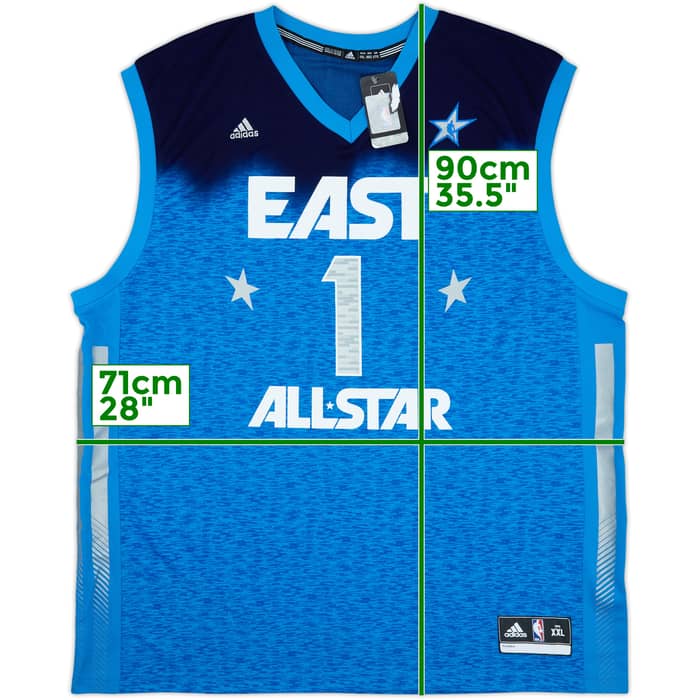 2012 NBA All-Star Team East Rose #1 adidas Jersey (XXL)