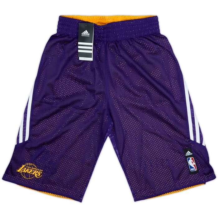 2013-14 LA Lakers adidas Reversible Training Shorts (XS)