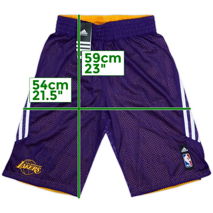 2013-14 LA Lakers adidas Reversible Training Shorts (XS)
