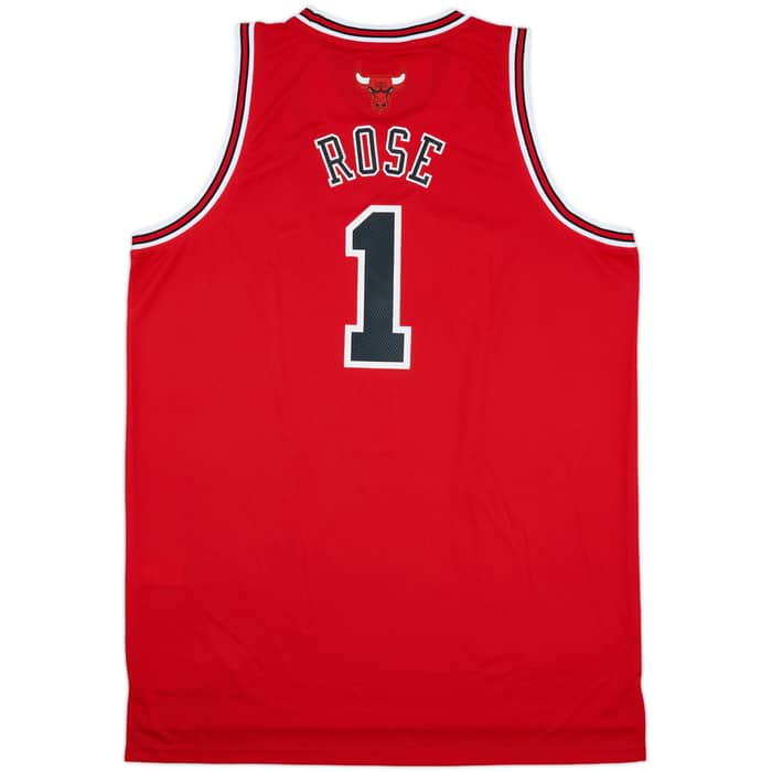 2010-14 Chicago Bulls Rose #1 adidas Swingman Away Jersey (XXL)