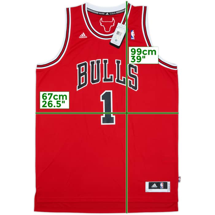 2010-14 Chicago Bulls Rose #1 adidas Swingman Away Jersey (XXL)