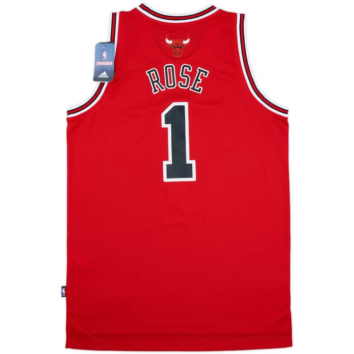 2010-14 Chicago Bulls Rose #1 adidas Swingman Away Jersey (L)