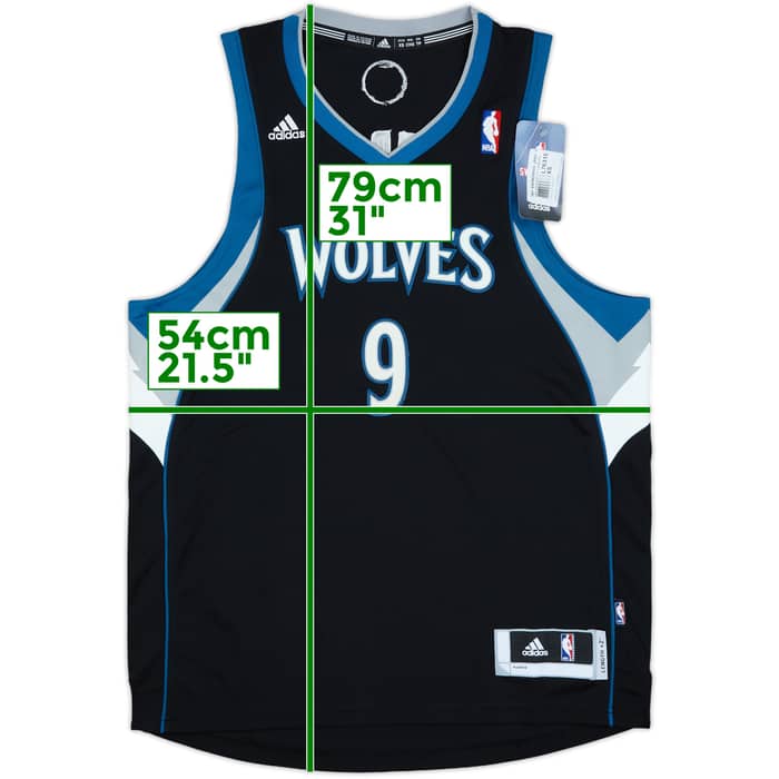 2011-13 Minnesota Timberwolves Rubio #9 adidas Swingman Alternate Jersey (XS)