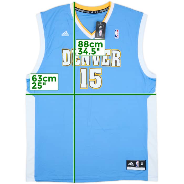 2010-11 Denver Nuggets Anthony #15 adidas Away Jersey (XL)