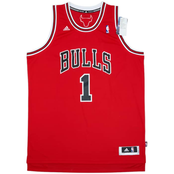 2010-14 Chicago Bulls Rose #1 adidas Swingman Away Jersey (XXL)