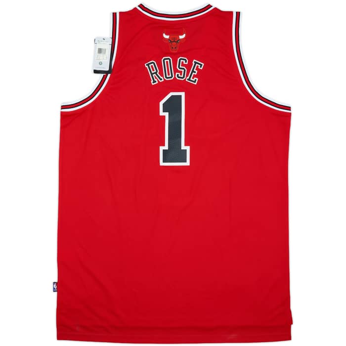 2010-14 Chicago Bulls Rose #1 adidas Swingman Away Jersey (XXL)