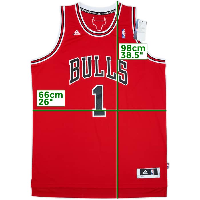2010-14 Chicago Bulls Rose #1 adidas Swingman Away Jersey (XXL)