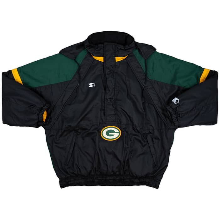 1990s Green Bay Packers Starter 1/2 Zip Rain Coat - 9/10 - (XL)