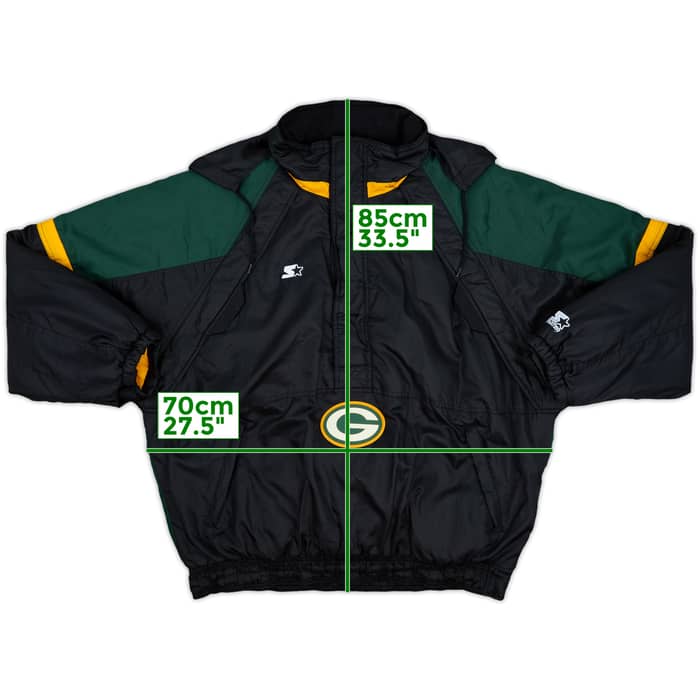 1990s Green Bay Packers Starter 1/2 Zip Rain Coat - 9/10 - (XL)