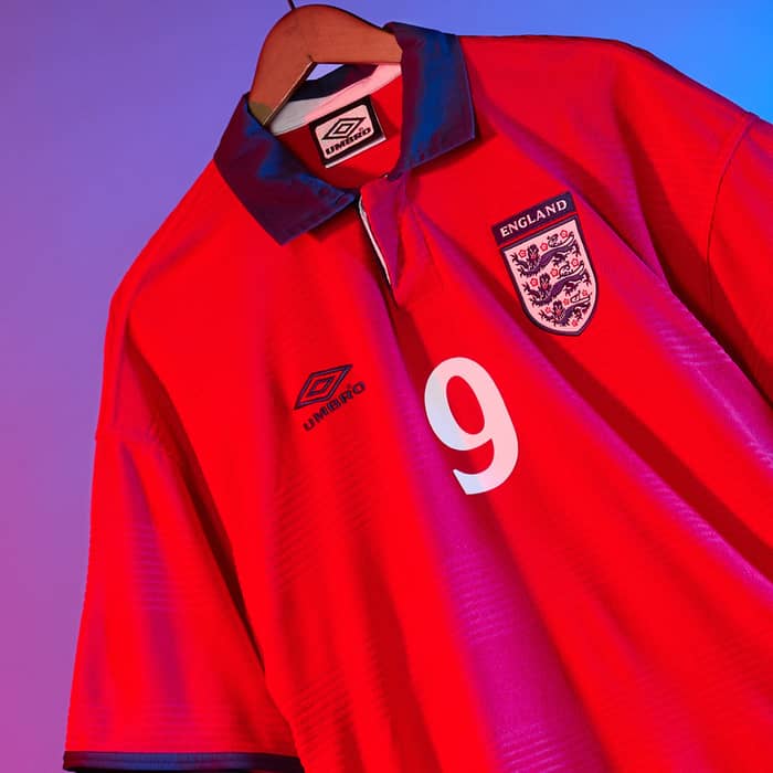 1999-01 England Away Shirt Shearer #9