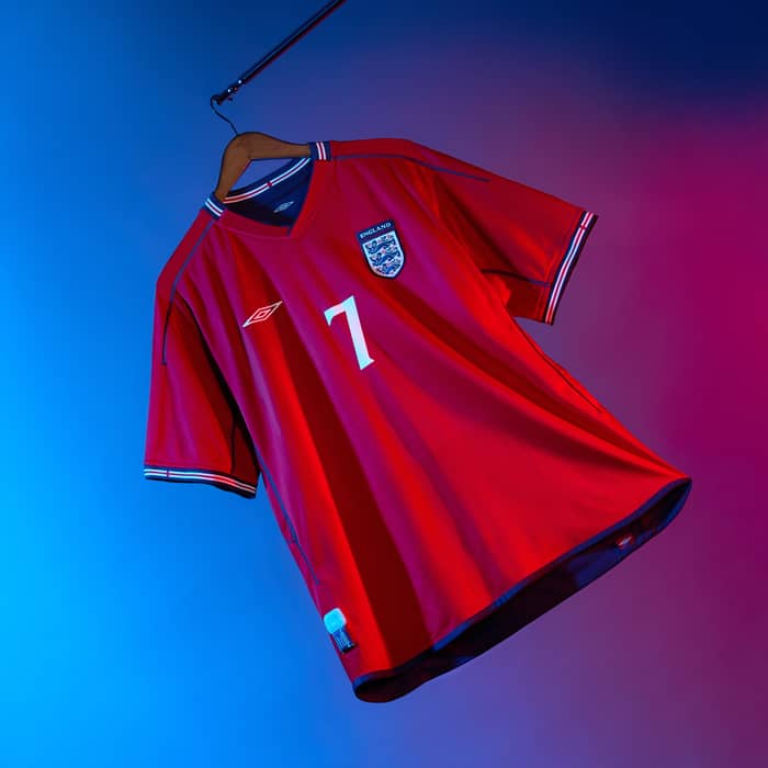 2002-04 England Away Shirt Beckham #7