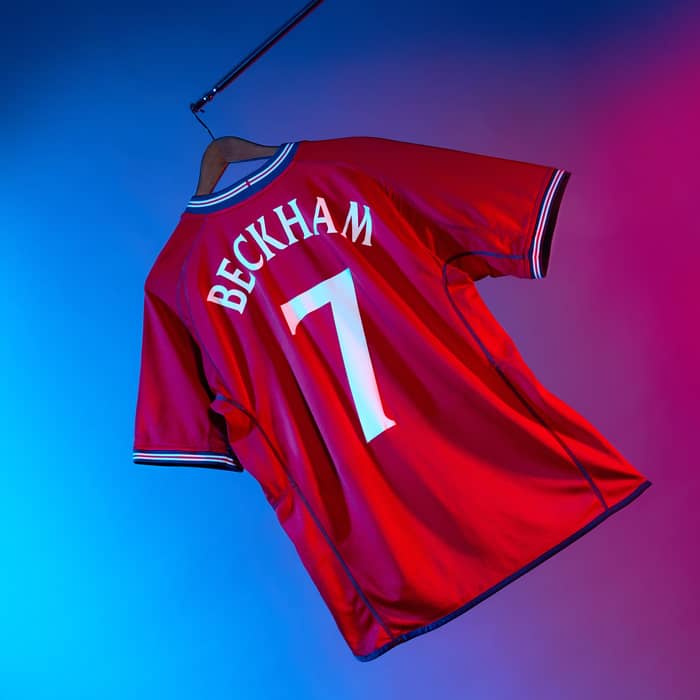 2002-04 England Away Shirt Beckham #7