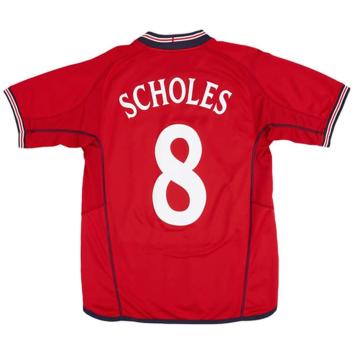 2002-04 England Away Shirt Scholes #8