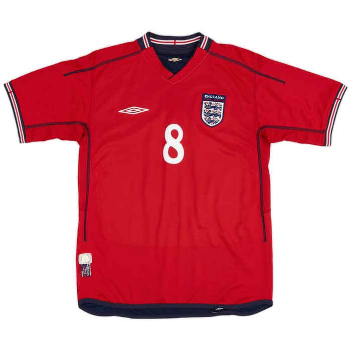 2002-04 England Away Shirt Scholes #8