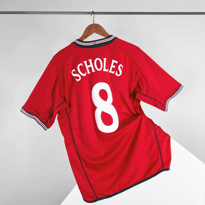 Camiseta de visitante de Inglaterra 2002-04 Scholes #8 - 8/10 - (S)