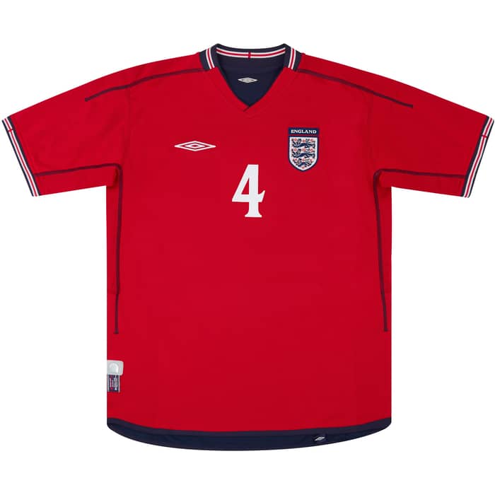 2002-04 England Away Shirt Gerrard #4 - 9/10