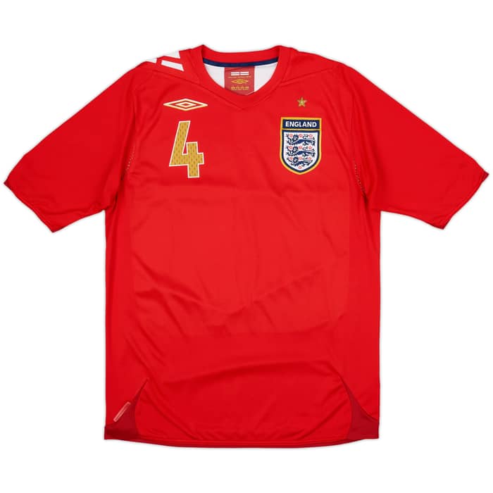 2006-08 England Away Shirt Gerrard #4