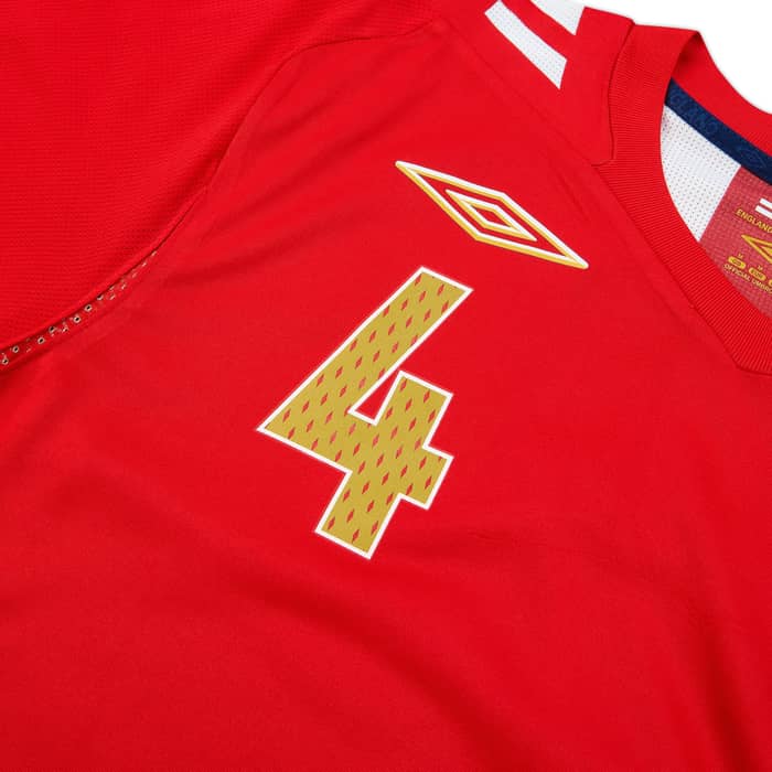 2006-08 England Away Shirt Gerrard #4