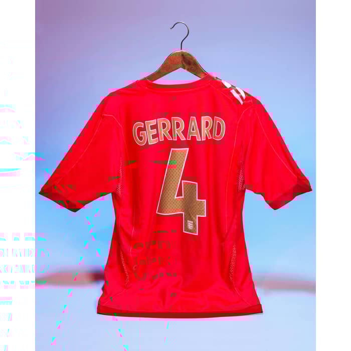 2006-08 England Away Shirt Gerrard #4