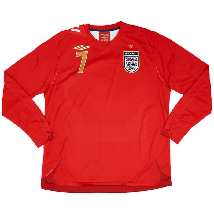 2006-08 England Away L/S Shirt Beckham #7