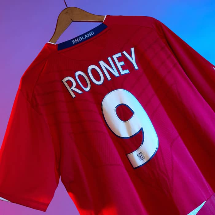 2008-10 England Away Shirt Rooney #9 - 8/10 - (S)