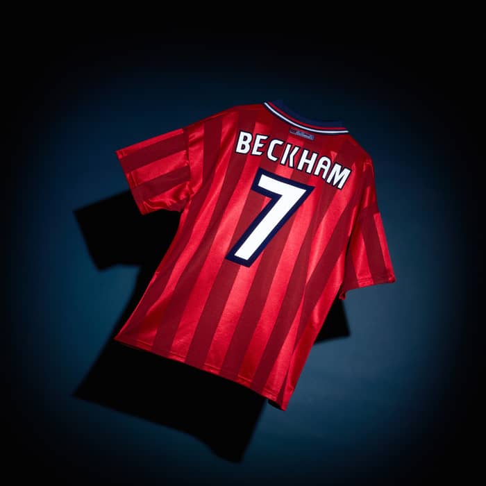 1997-99 England Away Shirt Beckham #7