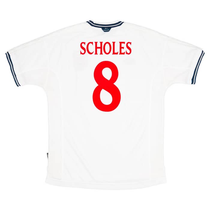 1999-01 England Home Shirt Scholes #8