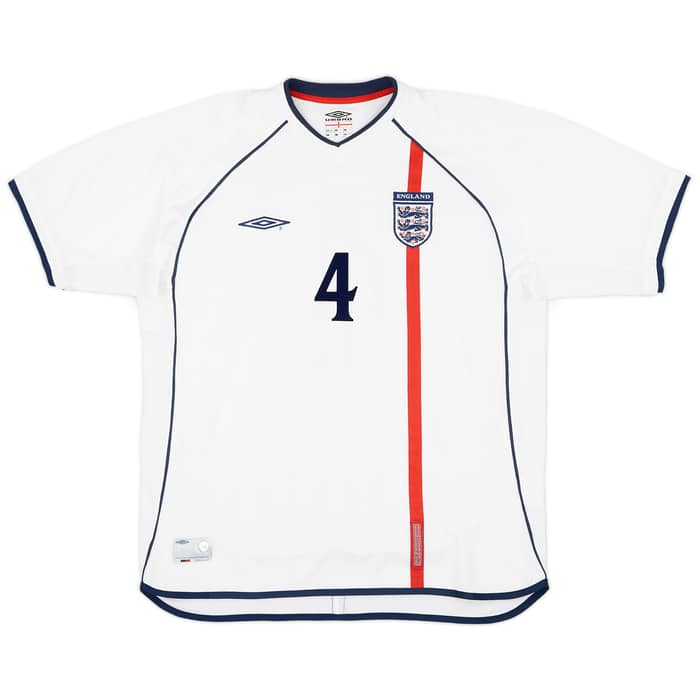2001-03 England Home Shirt Gerrard #4