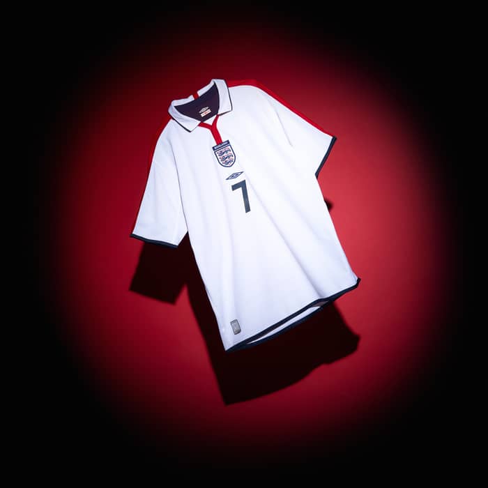 2003-05 England Home Shirt Beckham #7